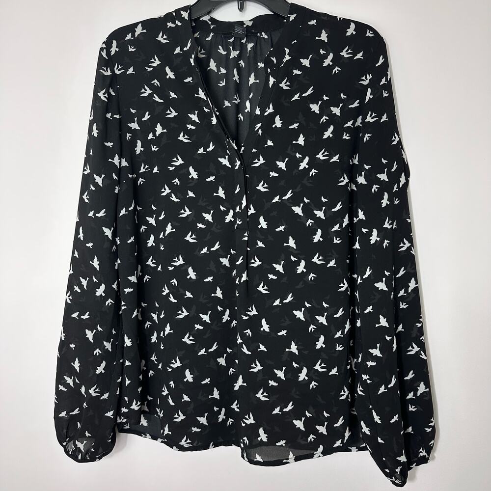 FOREVER 21 Sheer V-Neck Blouse Size Large